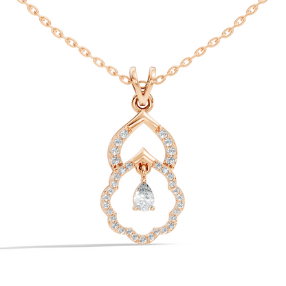Stunning Pear Cut Lab-Grown Diamond Pendant Elegant Drop Necklace Anniversary Gift
