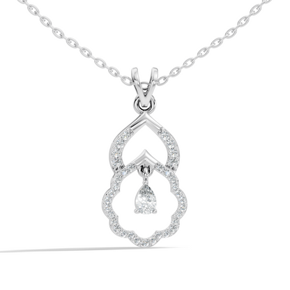 Stunning Pear Cut Lab-Grown Diamond Pendant Elegant Drop Necklace Anniversary Gift