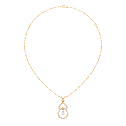 Stunning Pear Cut Lab-Grown Diamond Pendant Elegant Drop Necklace Anniversary Gift