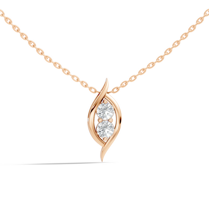 Stunning 0.60 Ct Round Lab-Grown Diamond Pendant in 14K Solid Gold for Her