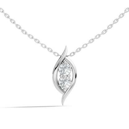 Stunning 0.60 Ct Round Lab-Grown Diamond Pendant in 14K Solid Gold for Her
