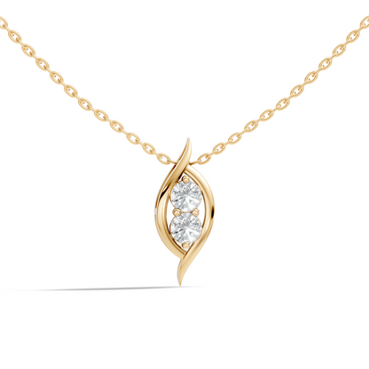 Stunning 0.60 Ct Round Lab-Grown Diamond Pendant in 14K Solid Gold for Her