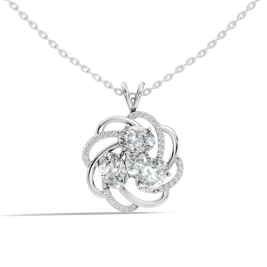 Infinity Drop Lab-Grown Diamond Pendant  Necklace Symbol of Eternal Love Jewelry For Women
