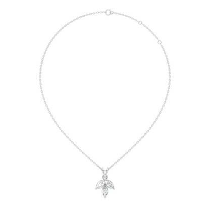 10k Solid Rose Gold Stunning Marquise Cut Lab Grown Diamond Pendant For Women