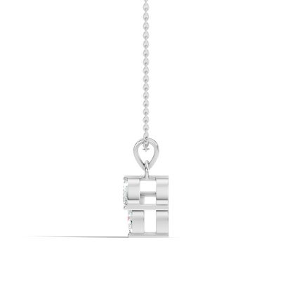 10k Solid Rose Gold Stunning Marquise Cut Lab Grown Diamond Pendant For Women