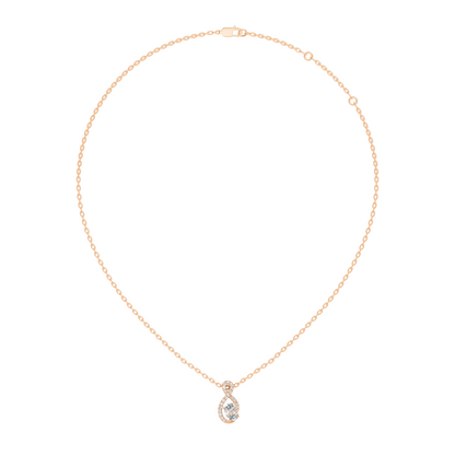 Round, Oval Lab Grown Diamond Minimalist Pendant Necklace  Elegant Daily Fashion