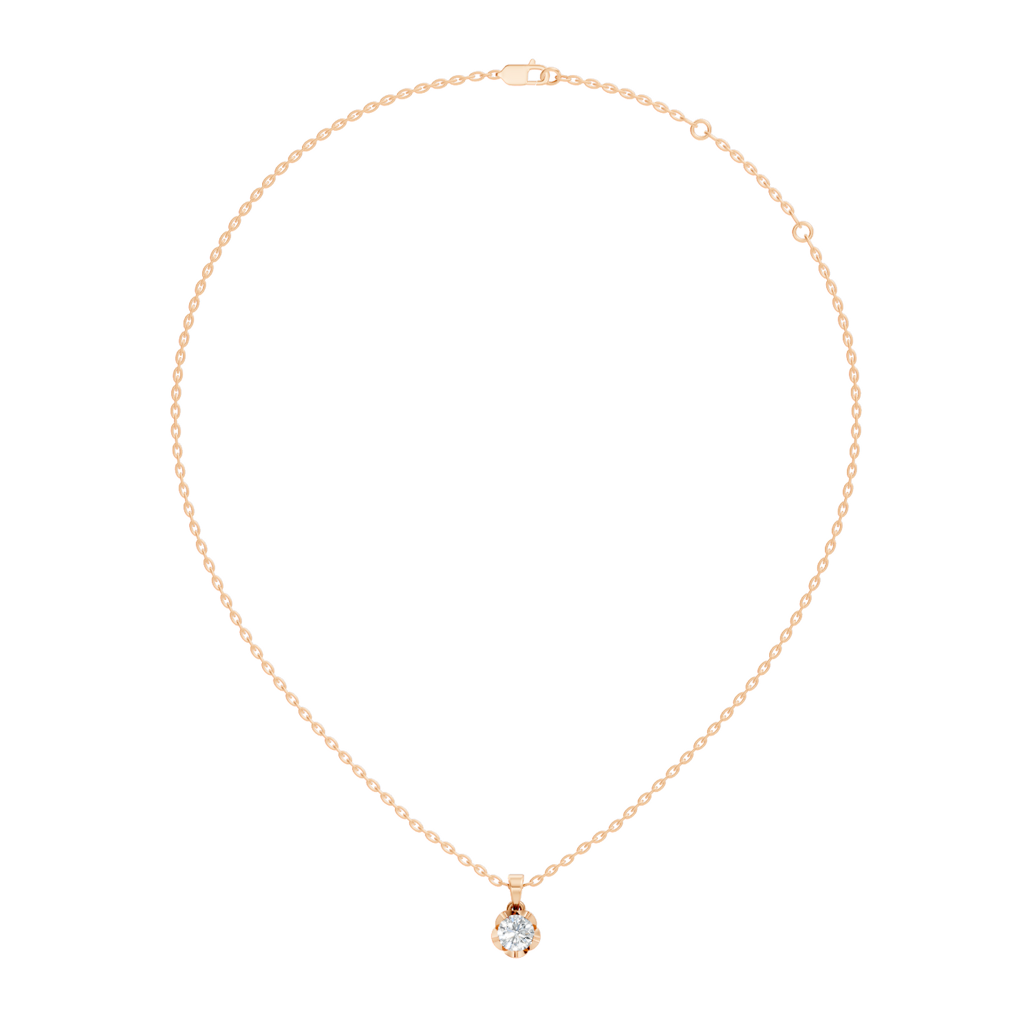 0.40 CT Round Labgrown Round Shape Diamond Pendant Perfect For Weddings & Anniversaries