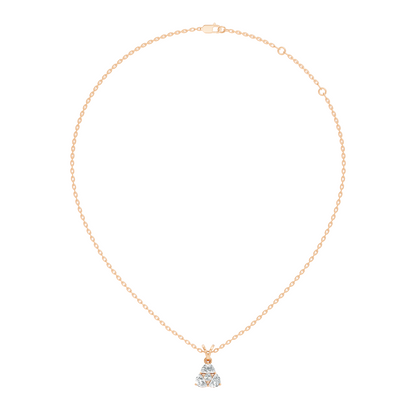 Labgrown Halfmoon Fancy Diamond Sparkling Pendant Round Diamond pendant perfect Anniversary Gift For Her