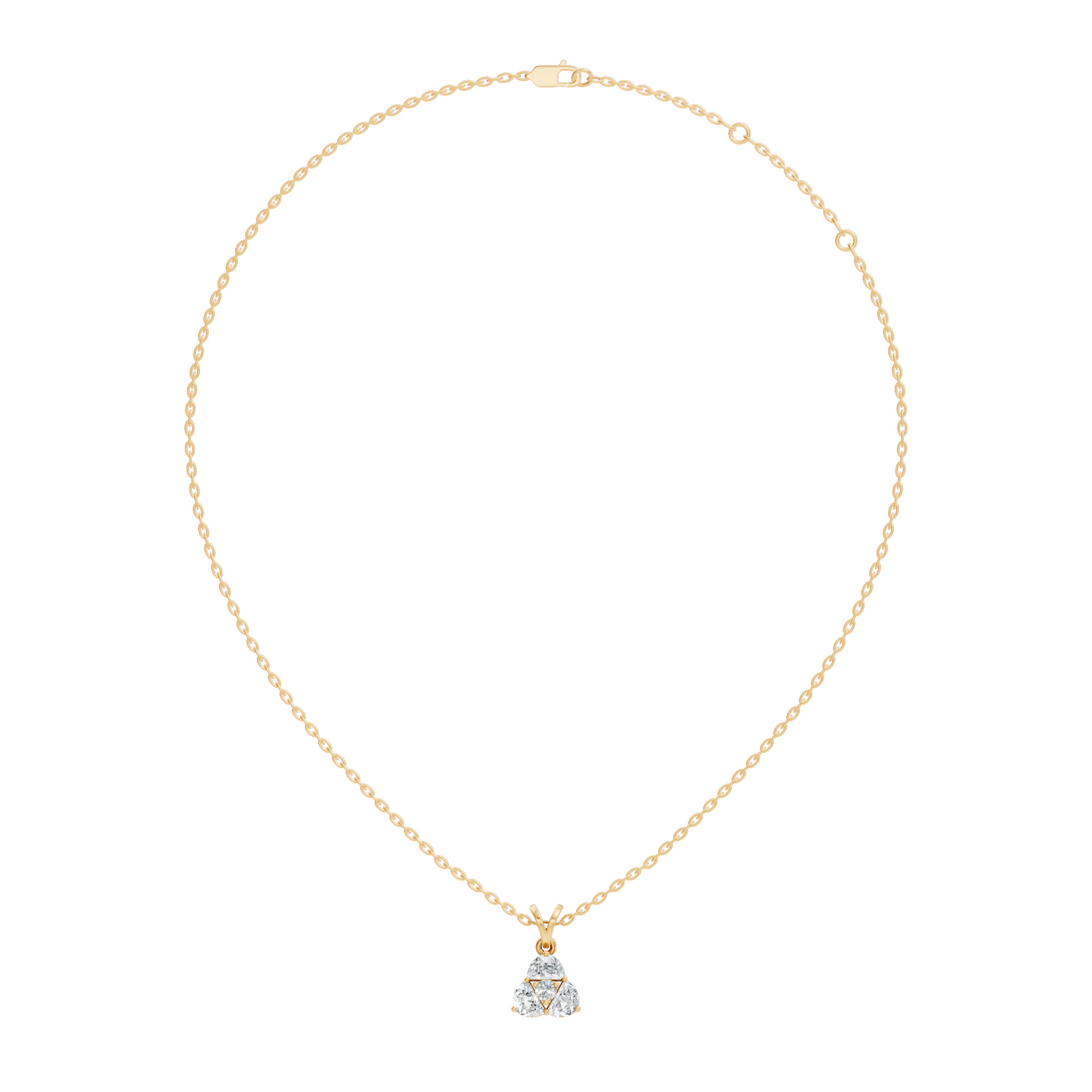 Labgrown Halfmoon Fancy Diamond Sparkling Pendant Round Diamond pendant perfect Anniversary Gift For Her