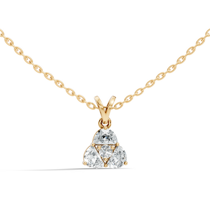 Labgrown Halfmoon Fancy Diamond Sparkling Pendant Round Diamond pendant perfect Anniversary Gift For Her