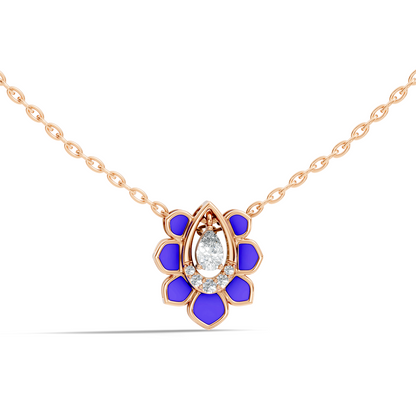 Vintage Pear Cut Labgrown Diamond Pendant With 14K White Gold Delicate Minimalist Jewelry For Her