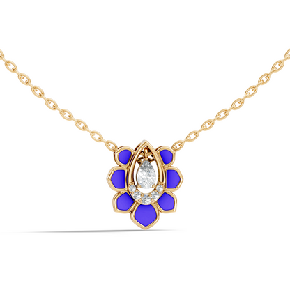 Vintage Pear Cut Labgrown Diamond Pendant With 14K White Gold Delicate Minimalist Jewelry For Her