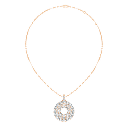 4.24 CT Oval Cut Diamond Pendant Necklace Sparkling Anniversary Gift For Her