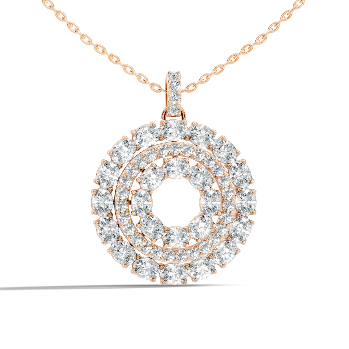 4.24 CT Oval Cut Diamond Pendant Necklace Sparkling Anniversary Gift For Her