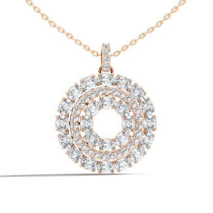 4.24 CT Oval Cut Diamond Pendant Necklace Sparkling Anniversary Gift For Her