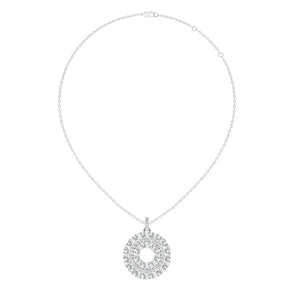 4.24 CT Oval Cut Diamond Pendant Necklace Sparkling Anniversary Gift For Her