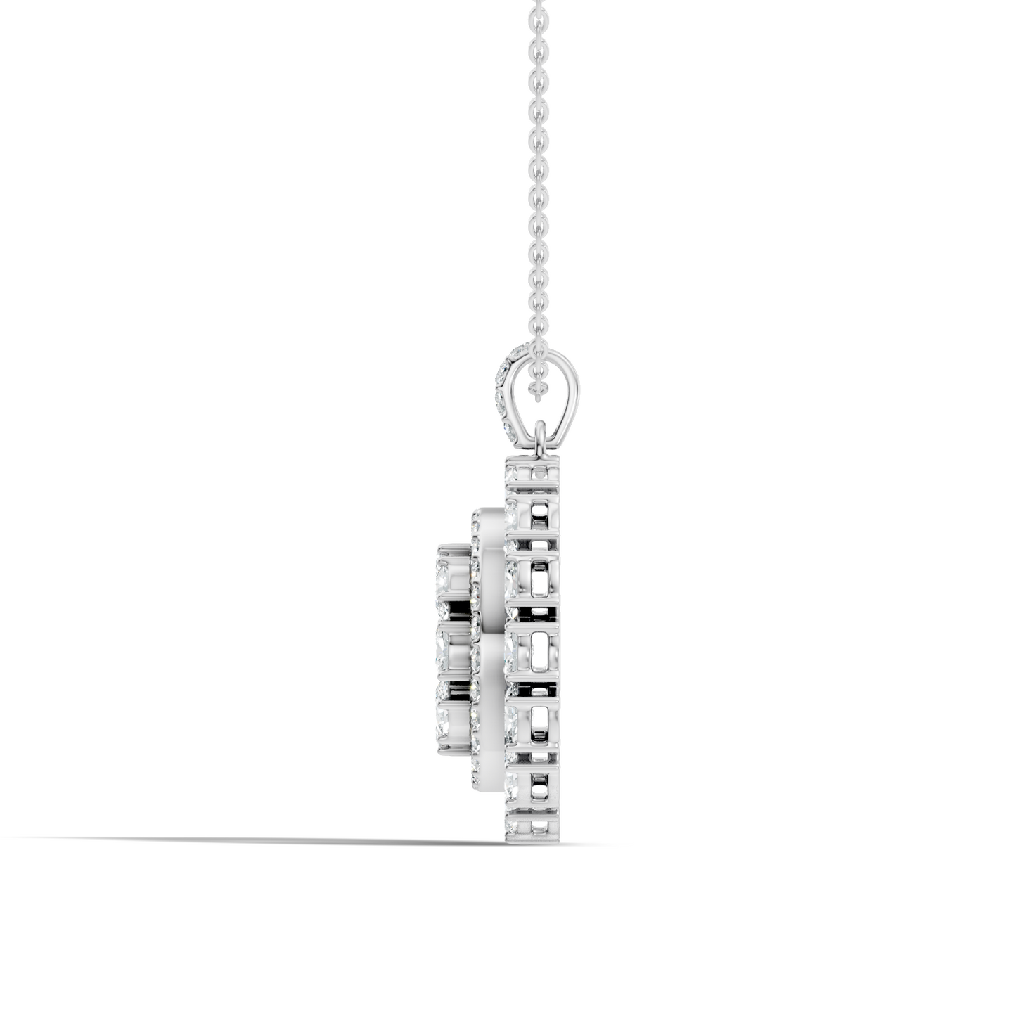 4.24 CT Oval Cut Diamond Pendant Necklace Sparkling Anniversary Gift For Her