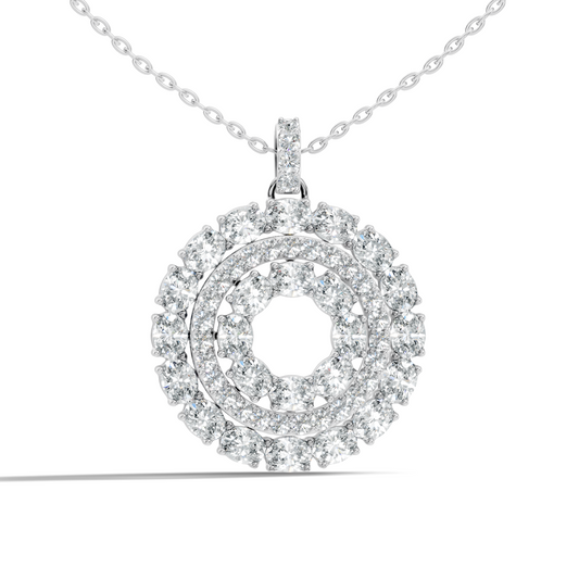 4.24 CT Oval Cut Diamond Pendant Necklace Sparkling Anniversary Gift For Her