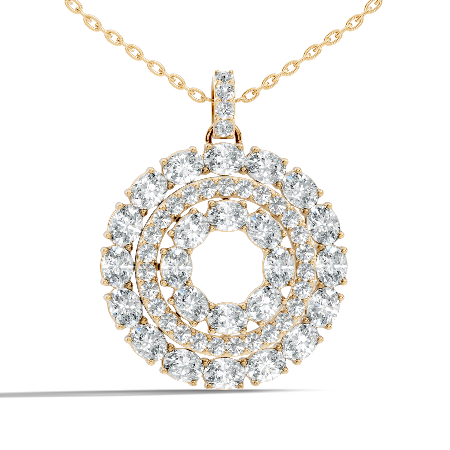 4.24 CT Oval Cut Diamond Pendant Necklace Sparkling Anniversary Gift For Her