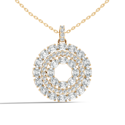 4.24 CT Oval Cut Diamond Pendant Necklace Sparkling Anniversary Gift For Her