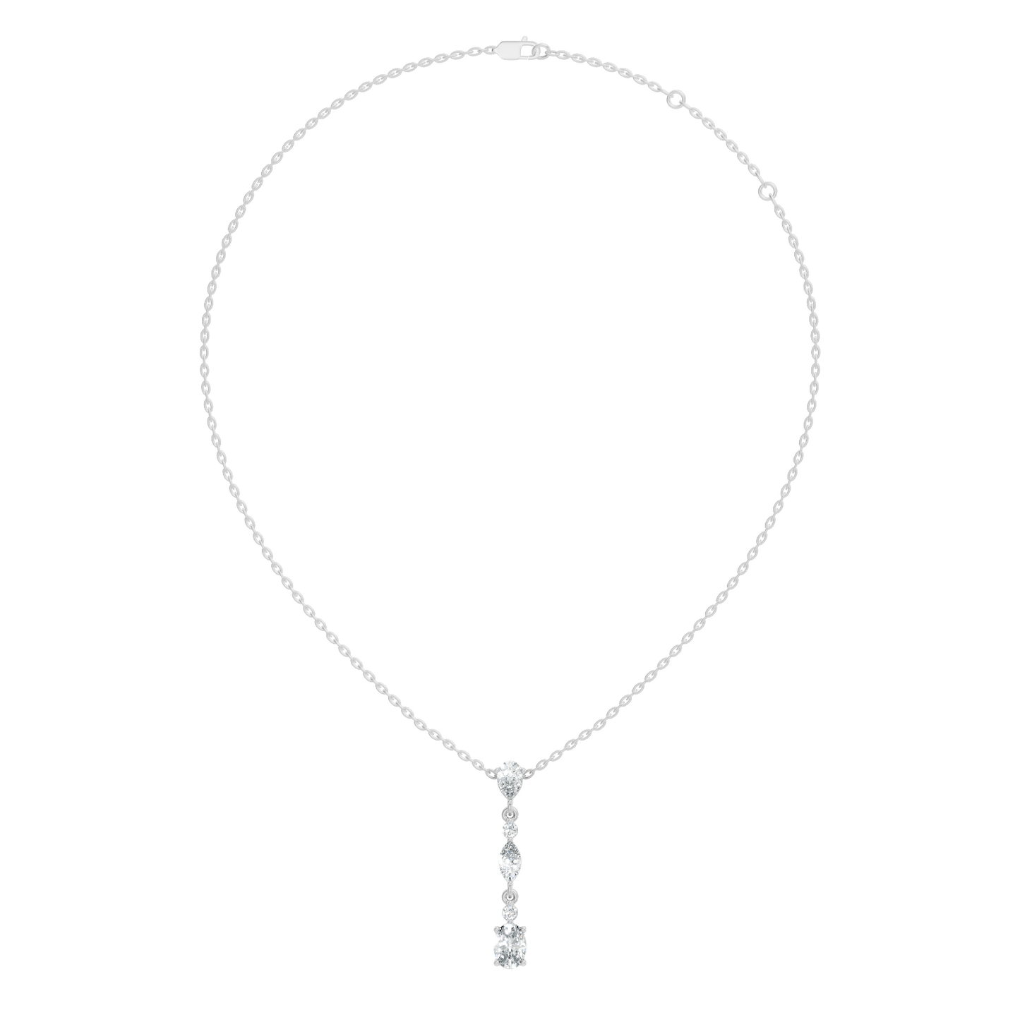 14k Solid Gold Pendant Necklace with Lab-Grown Diamond Statement Piece For Her