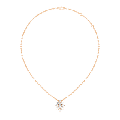 Elegant Handmade Diamond Pendant in 14K White Gold Minimalist Round Cut Jewelry