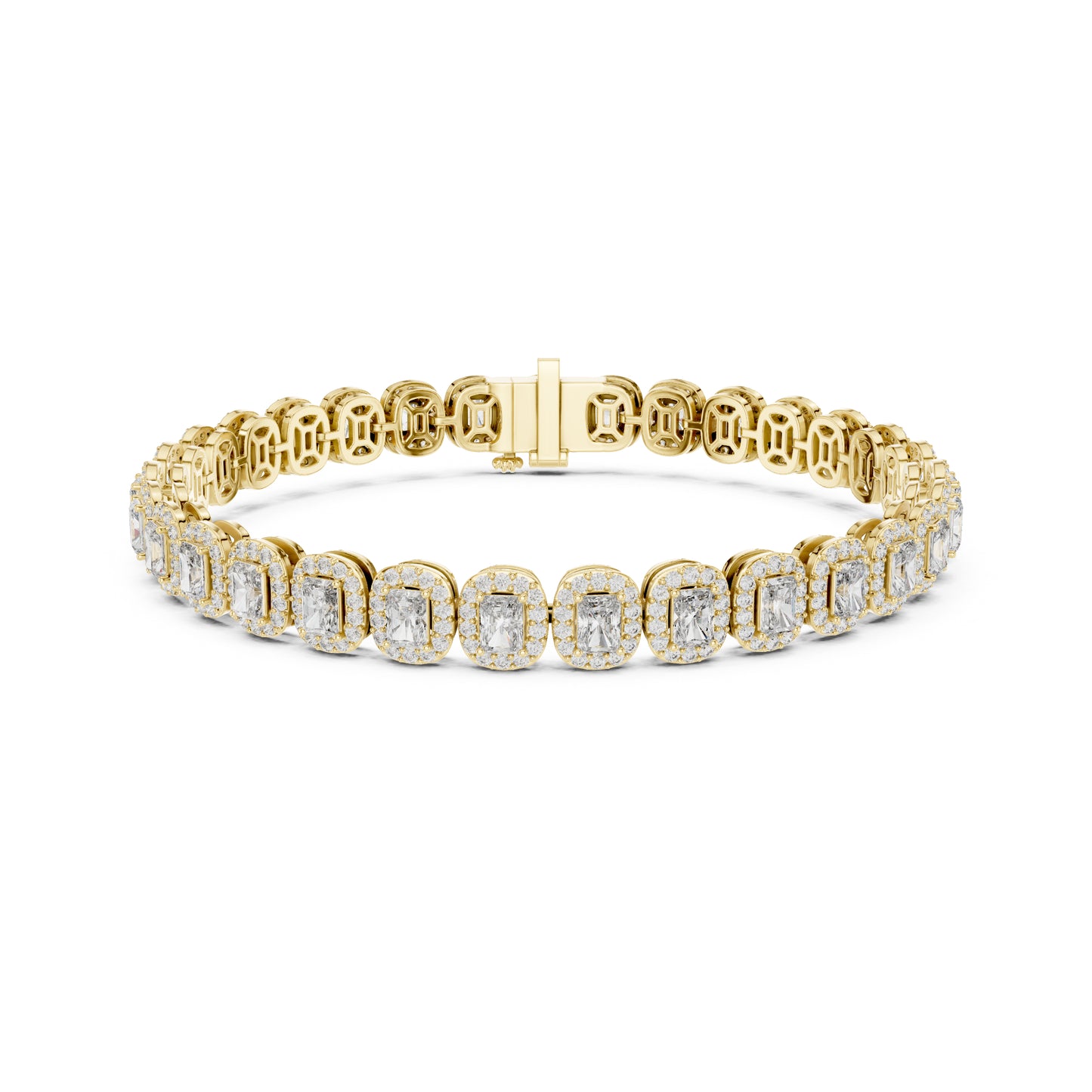 6.40CT Round and Radiant Cut Diamond Unique Prong Set Handcrafted Classic Wedding Wear Bracelet Gift For Women's
