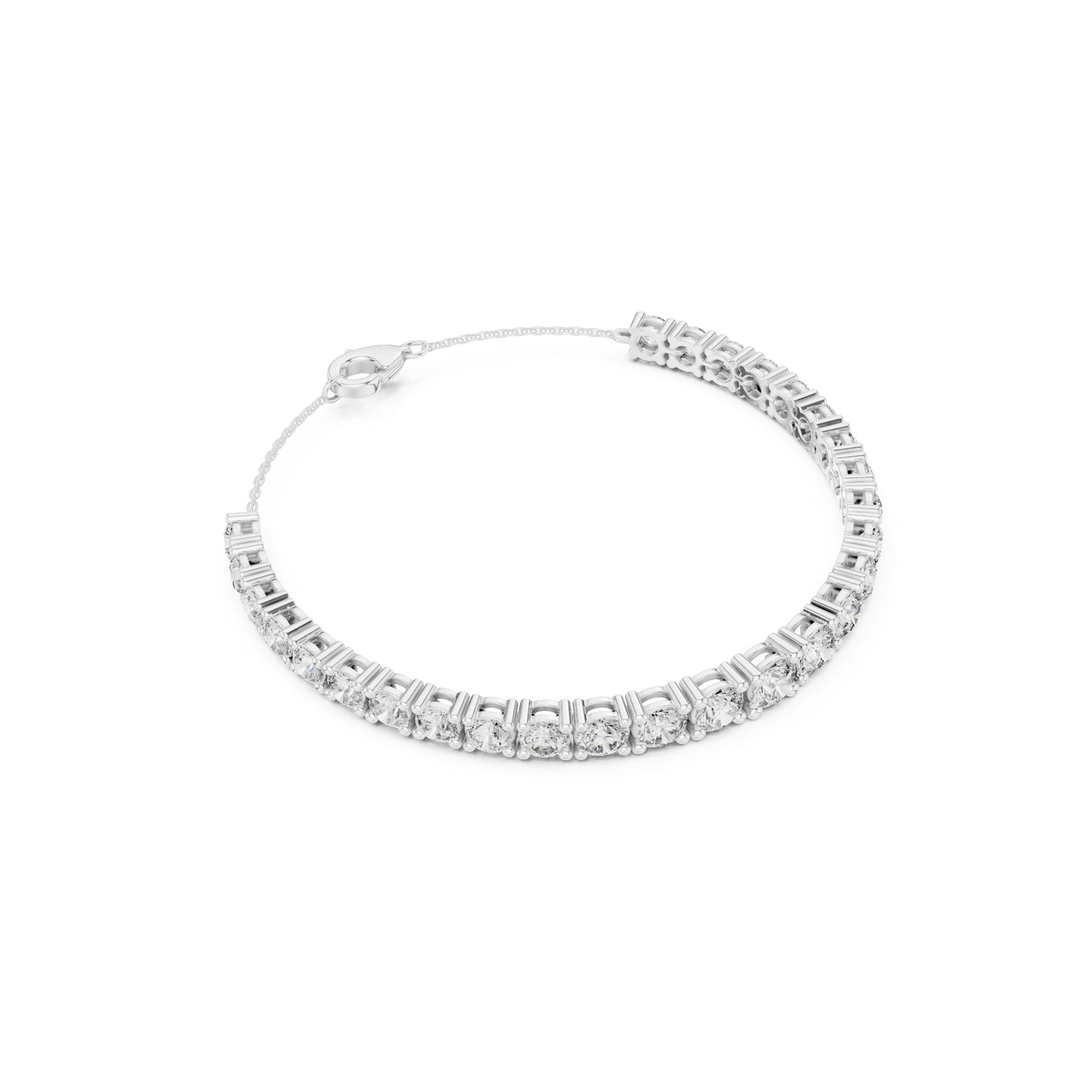 7.14Ct Round Cut High Quality Lab Grown Diamond Vintage Cluster Sparkling Dainty Charm Bracelet For Women's
