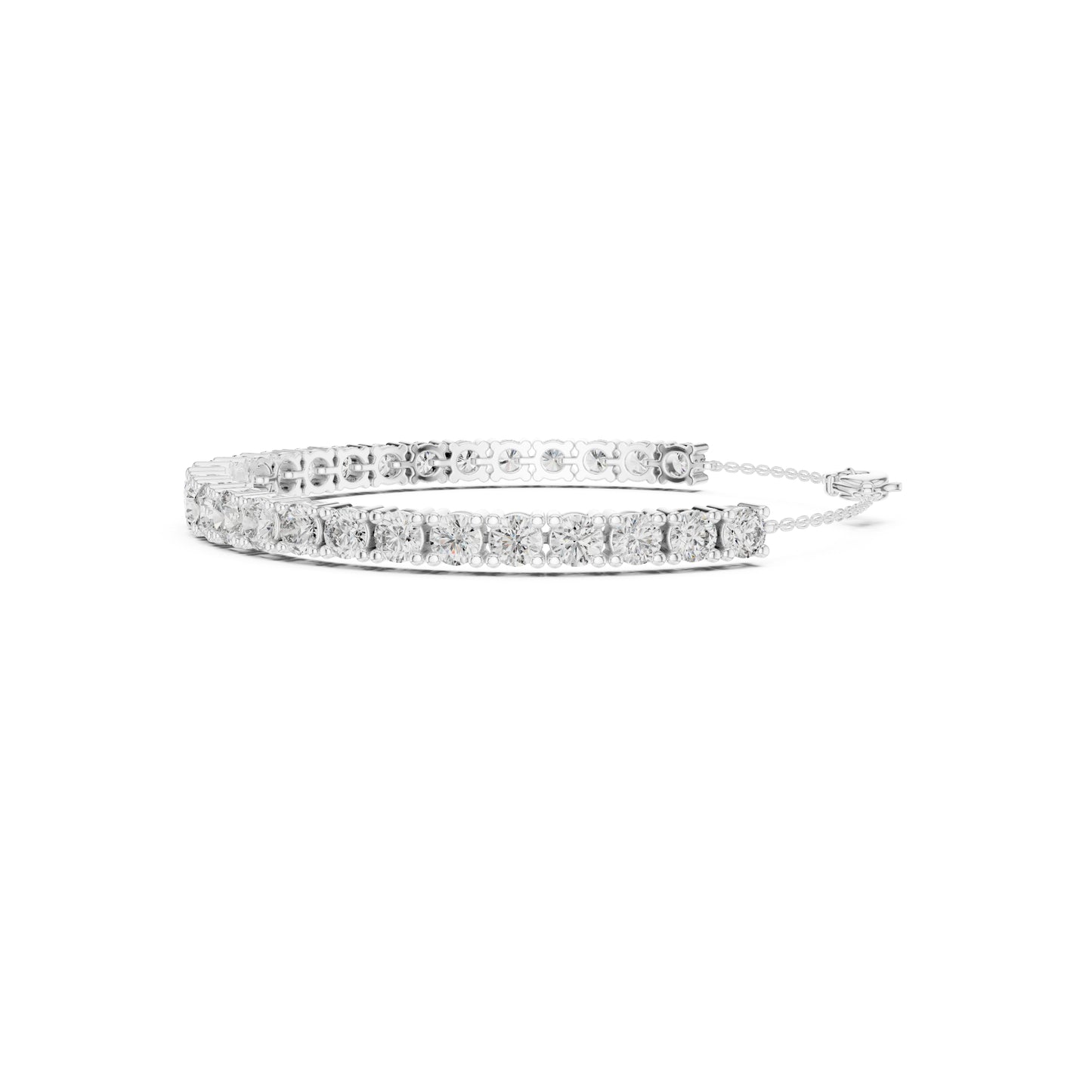 7.14Ct Round Cut High Quality Lab Grown Diamond Vintage Cluster Sparkling Dainty Charm Bracelet For Women's