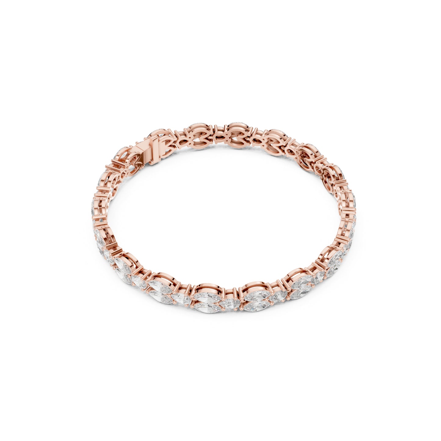 Round Cut High Quality Diamond Antique Delicate Three Stone Sparkling Bridesmaid Tennis Bracelet Gift For Her