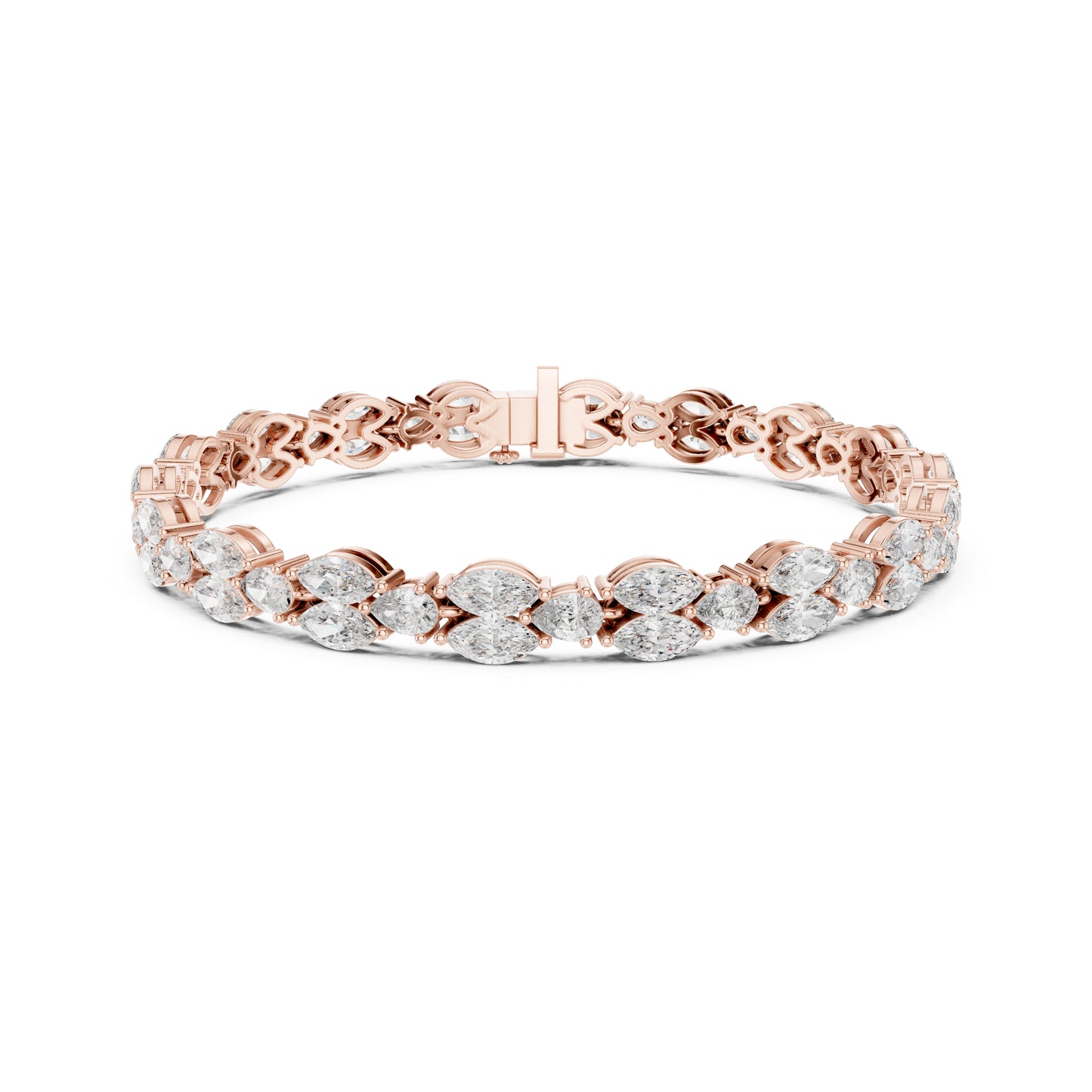 Round Cut High Quality Diamond Antique Delicate Three Stone Sparkling Bridesmaid Tennis Bracelet Gift For Her