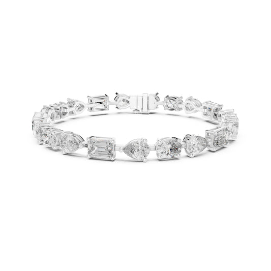17.08 CT Oval , Pear Or Emerald Cut Top Grade Diamond Antique Delicate Vintage Sparkling Bridesmaid Tennis Bracelet Gift For Her