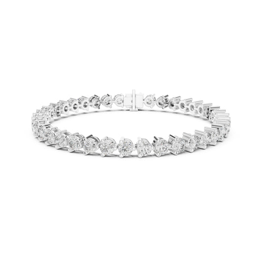 7.22 CT Round Cut Diamond Antique Delicate Vintage Sparkling Bridesmaid Tennis Bracelet Gift For Women's