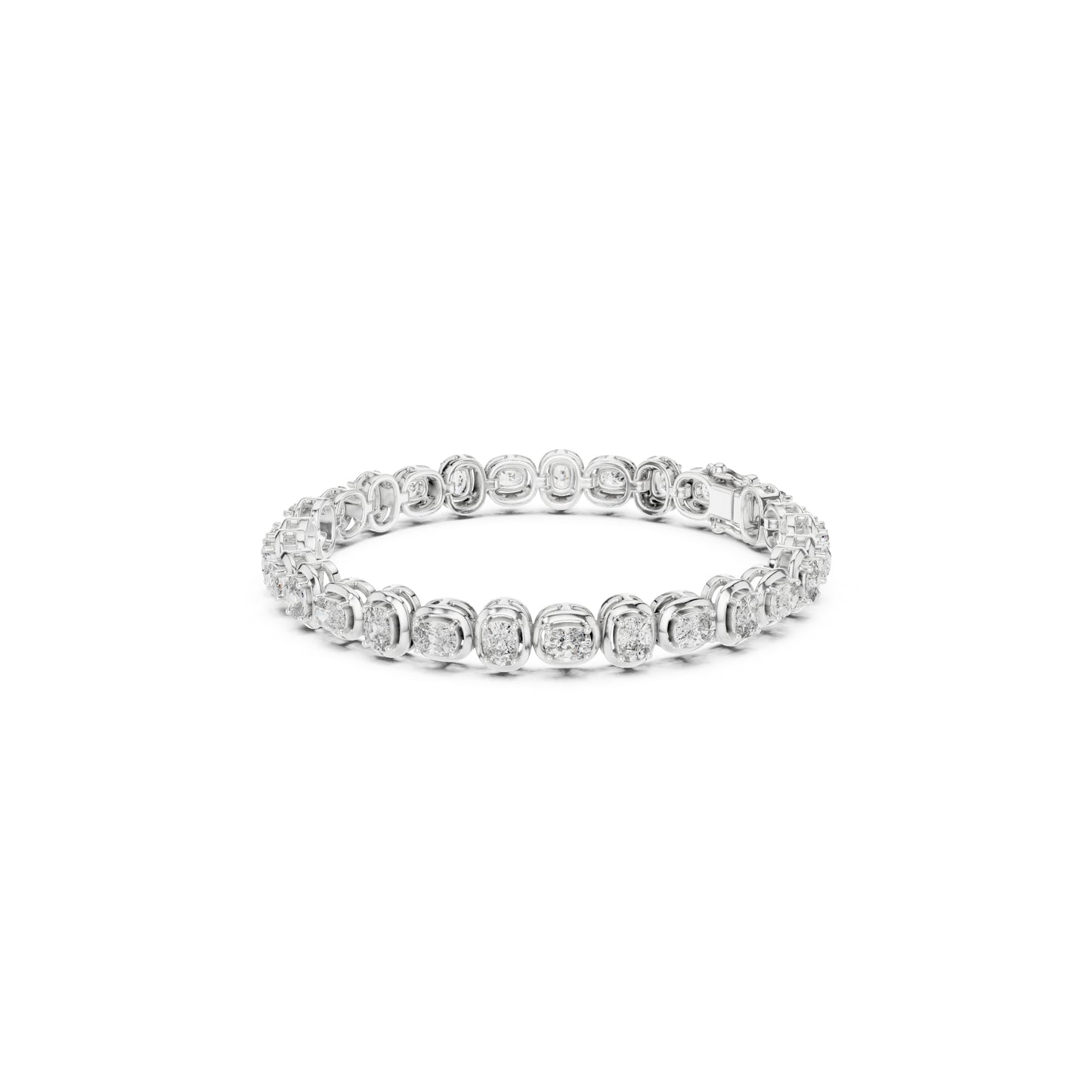 Round Cut Top Grade Labgrown Diamond Elegant Prong Set Classic Wedding Tennis Bracelet For Women's