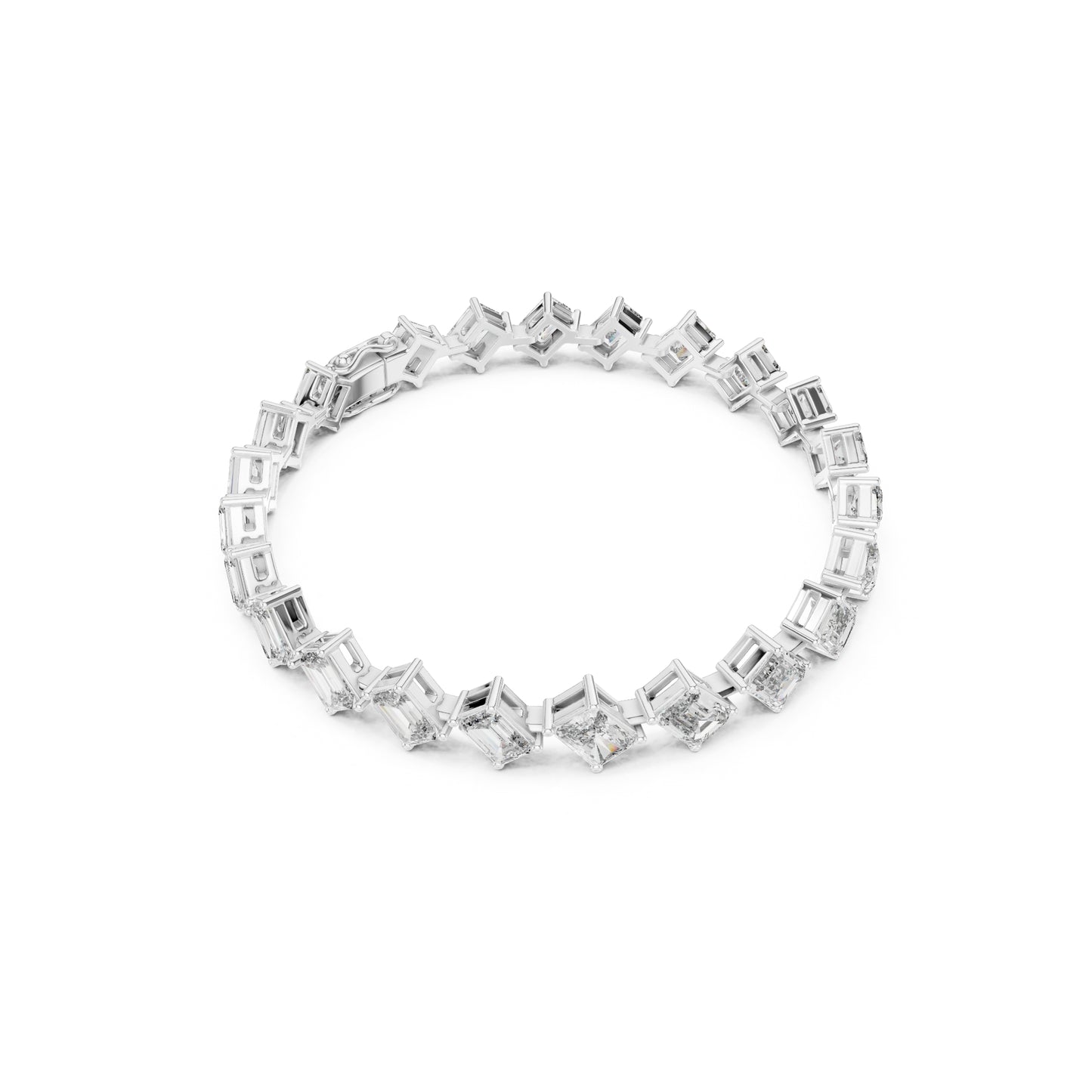 Vintage 15.79 Round Cut Lab Grown & Natural Diamond Unique Delicate Classic Dainty Stackable Tennis Bracelet For Her