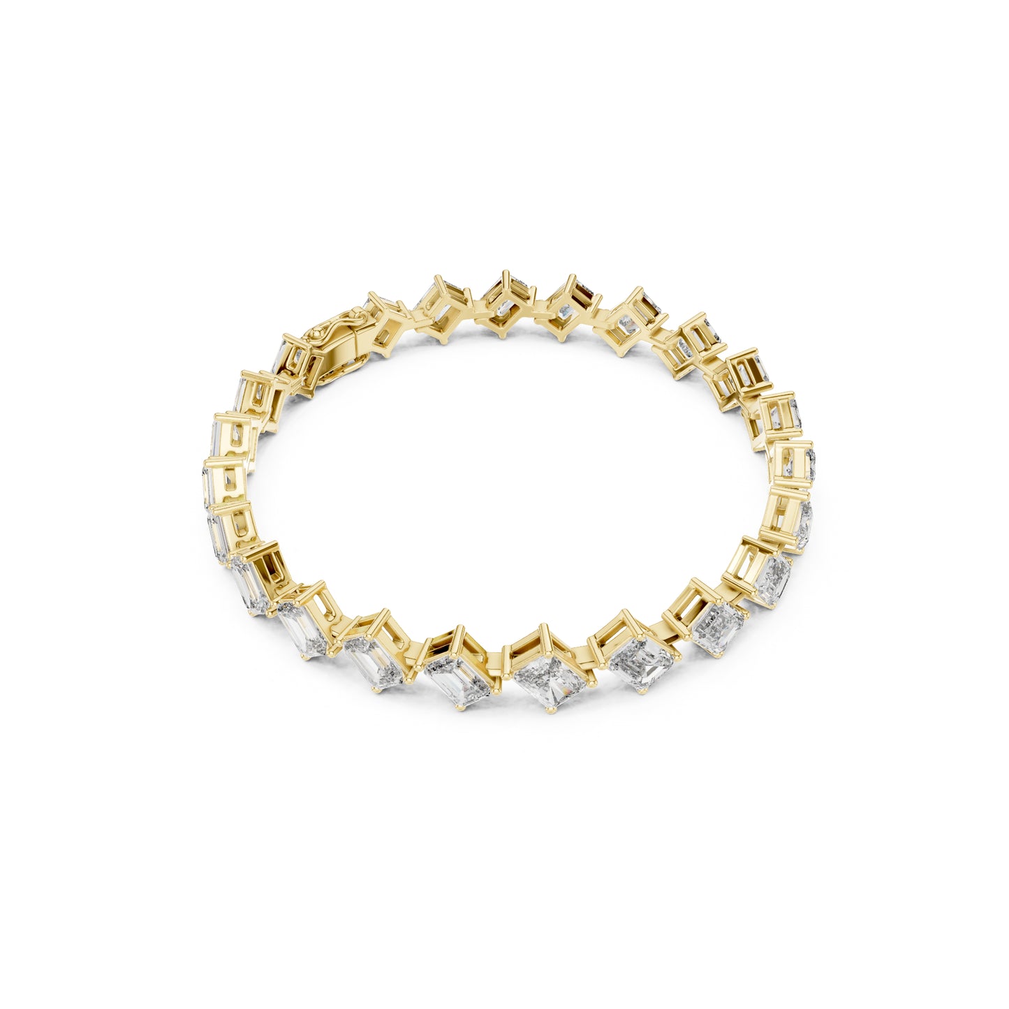 Vintage 15.79 Round Cut Lab Grown & Natural Diamond Unique Delicate Classic Dainty Stackable Tennis Bracelet For Her