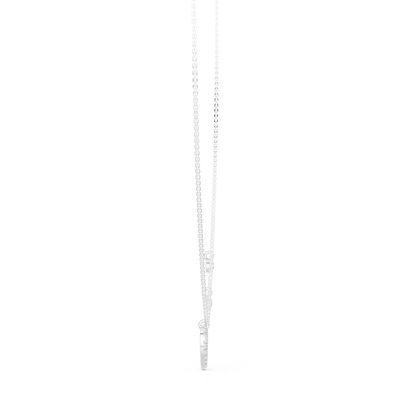 Heart Shape Round Cut Natural & Lab Grown Diamond 14k Rose Gold  Very Sparkle  Classic Necklace For Her