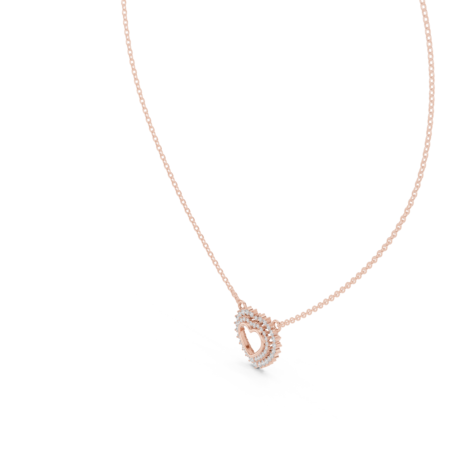 18k Solid Gold Round Cut Lab Grown Diamond Unique Daily Wear Women Necklace