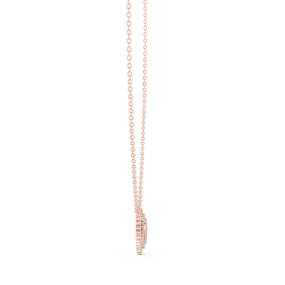 18k Solid Gold Round Cut Lab Grown Diamond Unique Daily Wear Women Necklace