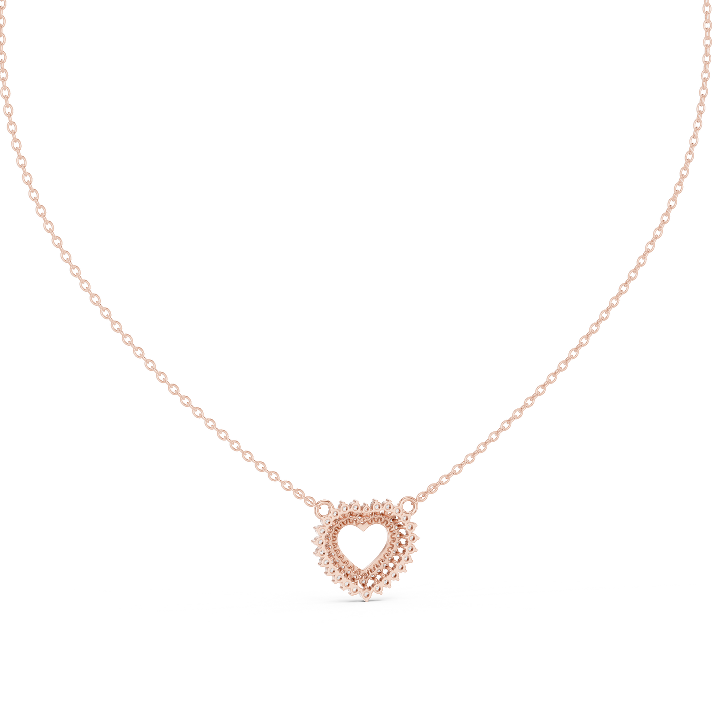 18k Solid Gold Round Cut Lab Grown Diamond Unique Daily Wear Women Necklace