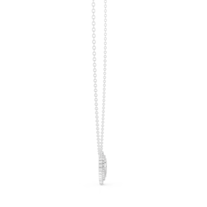 18k Solid Gold Round Cut Lab Grown Diamond Unique Daily Wear Women Necklace