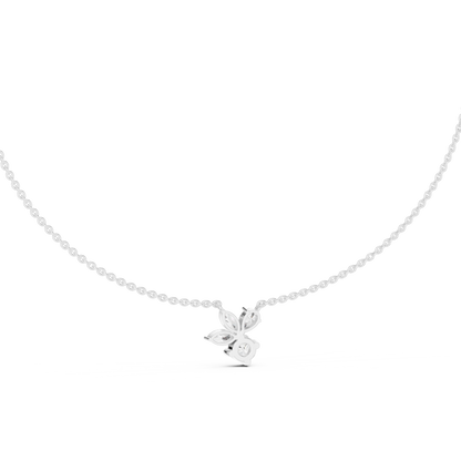 2.21 Carat Marquise ,Pear & Round Shape Lab Grown  Solitaire Vintage Four Stone Diamond Necklace For Party Wear Look