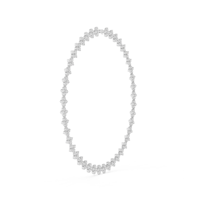 19.80 Ct 18K Solid Rose Gold Round Shape Natural & Lab Grown Tennis Diamond  Necklace Gift For Her