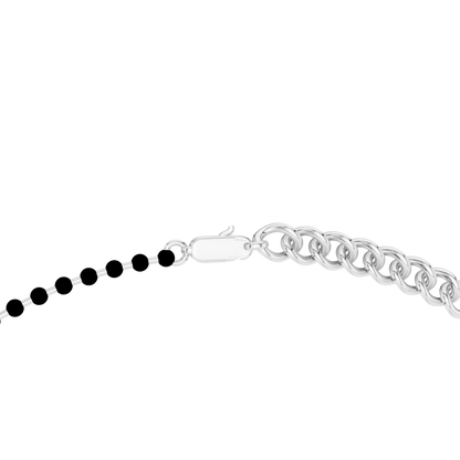 7 Stone 10k Solid White Gold Round Cut Lab Grown & Natural Diamond Graduation Necklace For Anniversary Gift