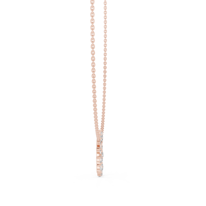 2.52 Ct All Shapes Round, Pear, Marquise, Emerald Lab Grown Diamond Round Style Wedding Wear 14k Solid Gold Necklace