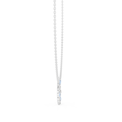 2.52 Ct All Shapes Round, Pear, Marquise, Emerald Lab Grown Diamond Round Style Wedding Wear 14k Solid Gold Necklace