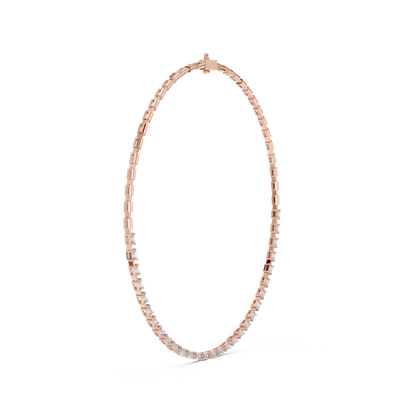 6.09 Ct Emerald Cut Lab grown Diamond 18k Solid Gold Stunning Fabulous Diamond Necklace For Her