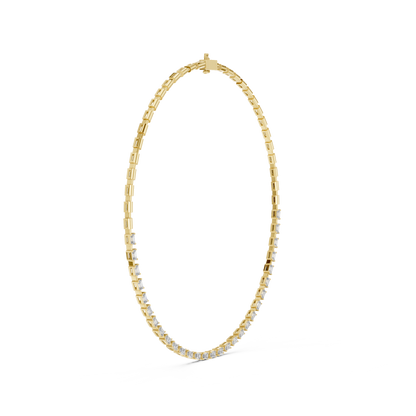 6.09 Ct Emerald Cut Lab grown Diamond 18k Solid Gold Stunning Fabulous Diamond Necklace For Her