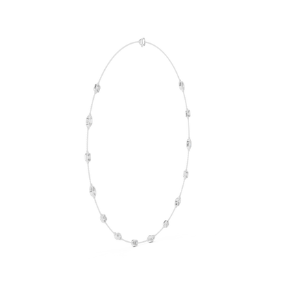 3.15 Ct Emerald & Marquise Cut Lab Grown Diamond Daily Wear Women Diamond Necklace