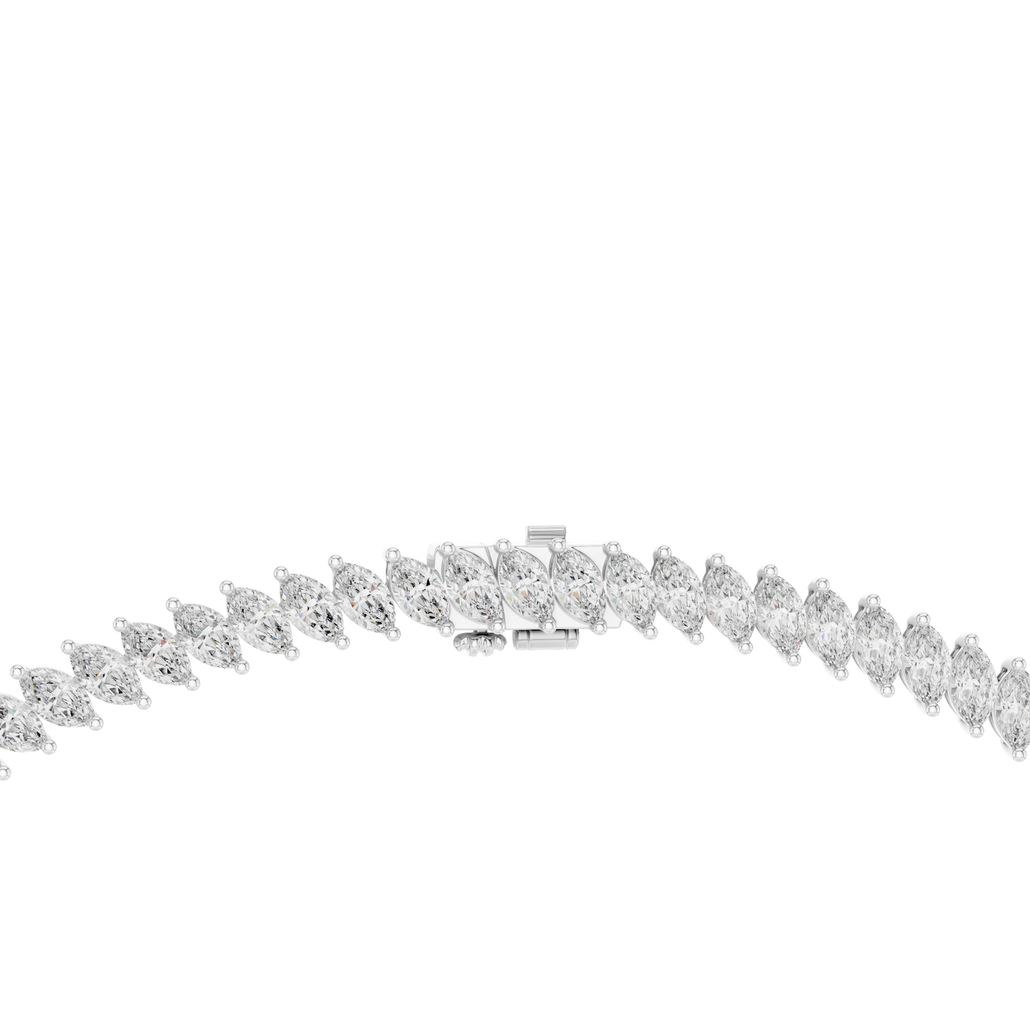 Marquise Cut Lab Grown & Natural Diamond Very Stunning And Classic Look Women Necklace For Her
